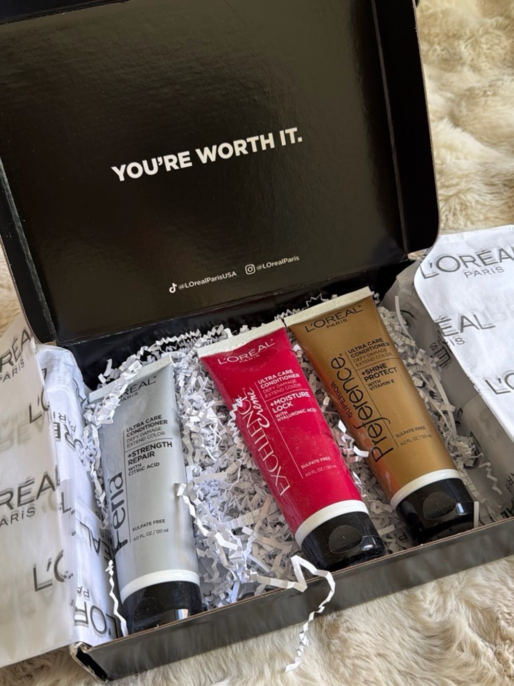 L'Oreal Paris Trio Hair Treatments — Silver, Red, Gold Tubes